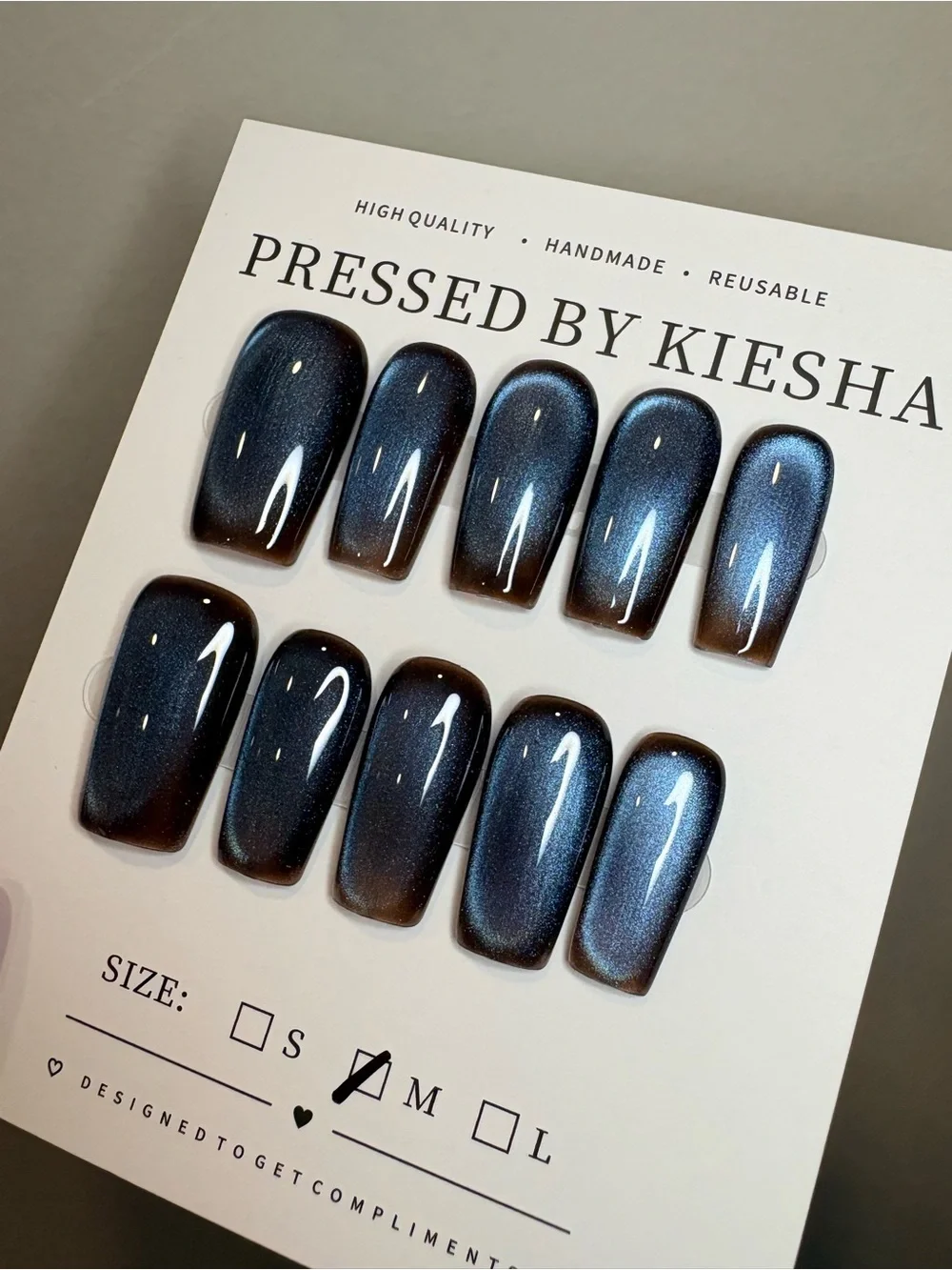 Dark Shimmer Press-On Nails